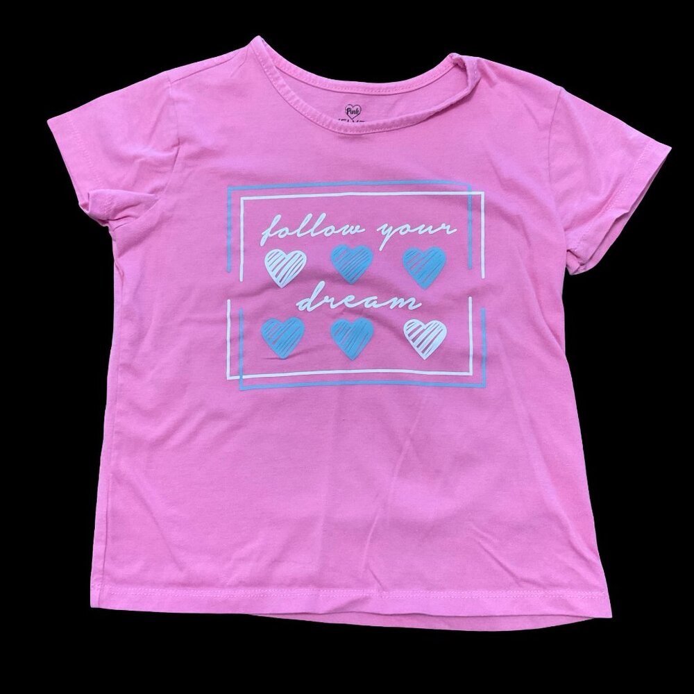 👣 5/$25 - Pink Tee w/ "Follow Your Dream" Graphic